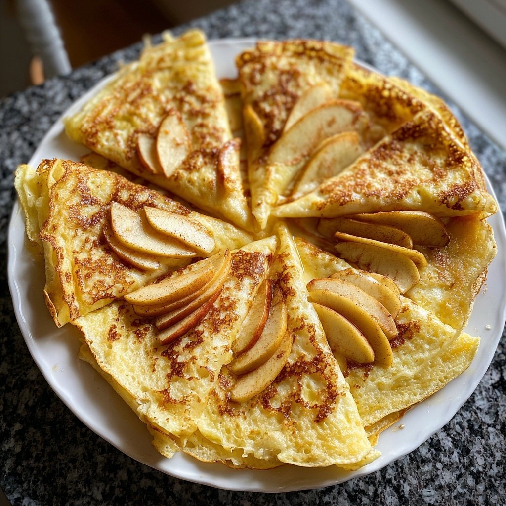Pfannkuchen mit Apfelringen