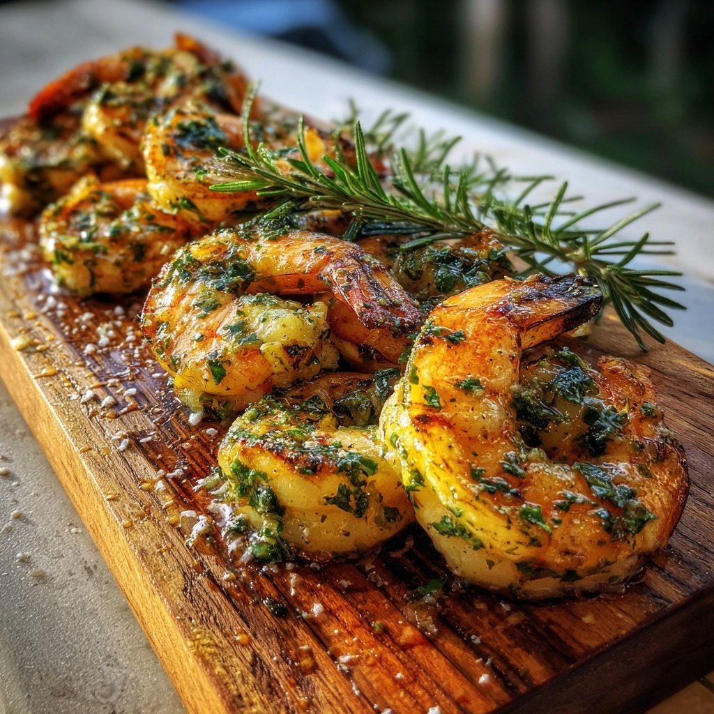 Gegrillte Garnelen Mit Kräuteröl