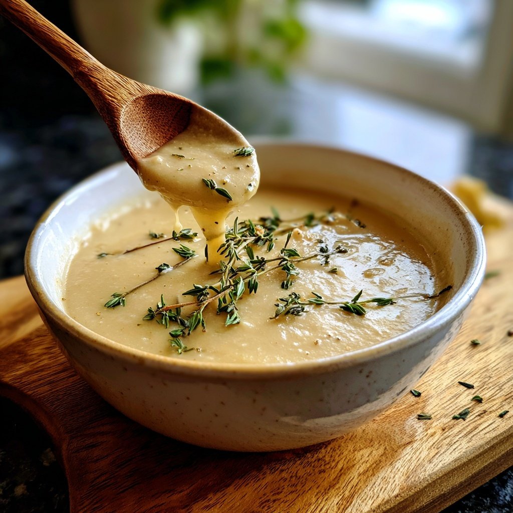 Cremige Blumenkohlsuppe mit Zitronenthymian