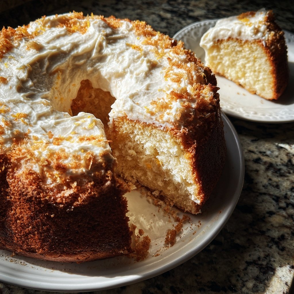 Zitronenkuchen mit Frischkäse-Topping