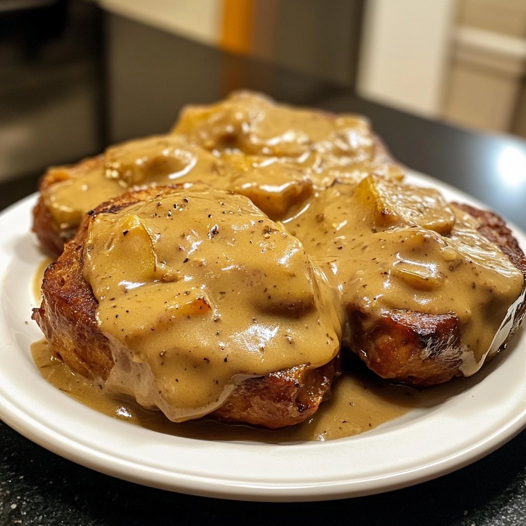 Hackbraten mit Kartoffeln in Sahne