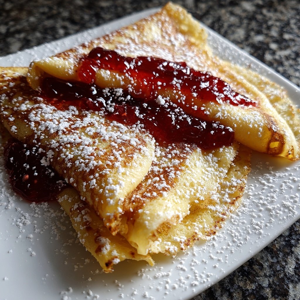 Pfannkuchen mit Marmelade